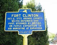 Click to enlarge sign at Fort Clinton in the Revolutionary War