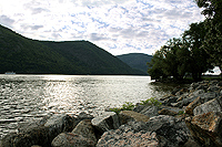 Click to enlarge photo of Cold Spring evening walk along Hudson River.