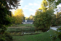 Click to enlarge photo of Eleanor Roosevelt's Val-Kill Cottage landscape.