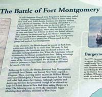 Click to enlarge sign about the Battle of  Fort Montgomery in the American Revolution